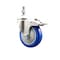 Service Caster 4 Inch 316SS Blue Polyurethane Swivel 1/2 Inch Stem Caster Total Lock Brake SCC SS316TSTTL20S414-PPUB-BLUE-121315 - alternate 1